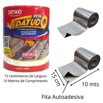 Manta Asfaltica 15cm Para Telhado Laje Auto Adesiva Aluminizada Rolo