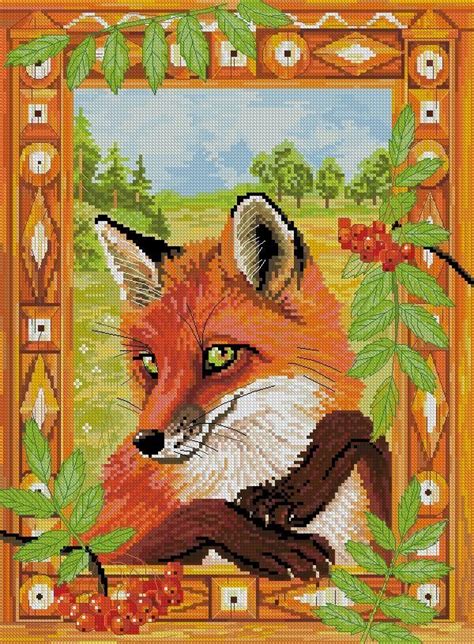 Pin Van Lisa Christianson Op Cross Stitch I Have Dieren Vosje Borduurwerk
