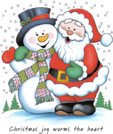 Christmas Snowman And Santa Claus