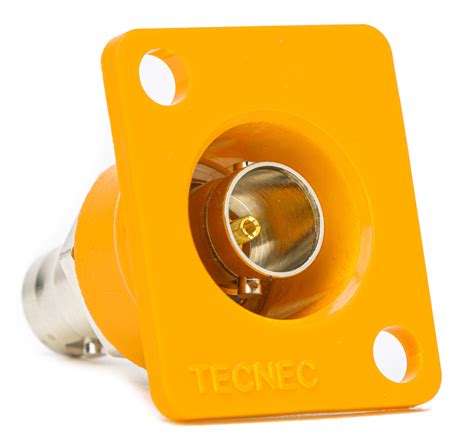 Connectronics Recessed Panel Mount Bnc Barrel 75ohm Yellow