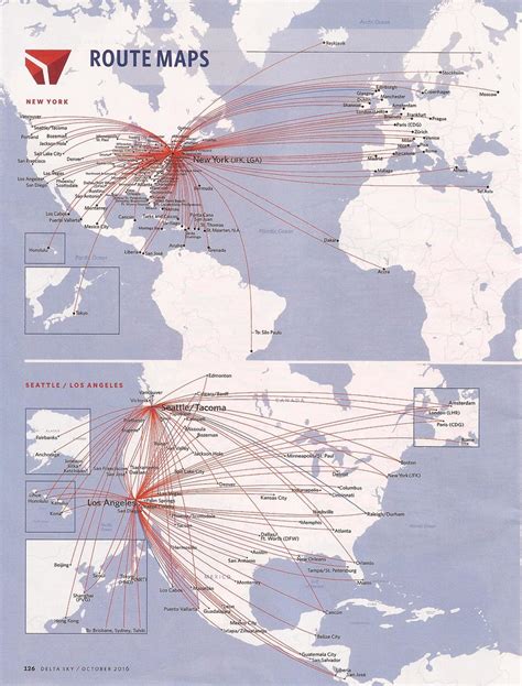 Delta Airlines World Route Map