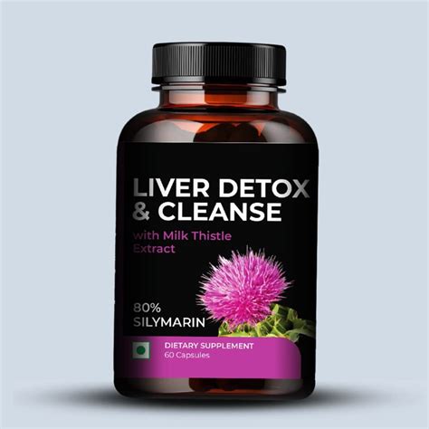 Almora Herbals Liver Detox And Cleanse With Milk Thistle Extract Premium