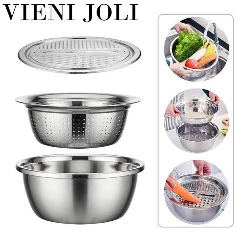 Vieni Joli In Multipurpose Cm Stainless Steel Washing Bowl Drain