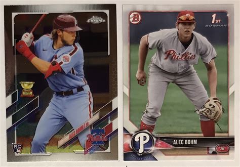 Card Lot Alec Bohm St Bowman Draft Bd Topps Chrome