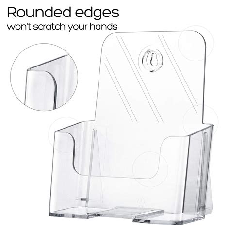 Maxgear Acrylic Brochure Holder X Inches Plastic Magazine Holder