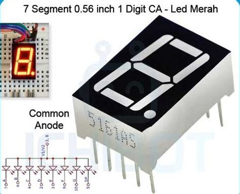 Jual Led Segment Segmen Inch Display Merah Digit Di