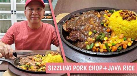 Sizzling Pork Chop Java Rice And Gravy Youtube