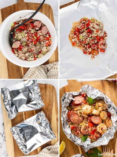 Jambalaya Foil Packets Oven Grill Campfire Belly Full