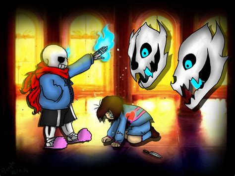 Undertale Sans Vs Frisk By Bouclethe42 On Deviantart