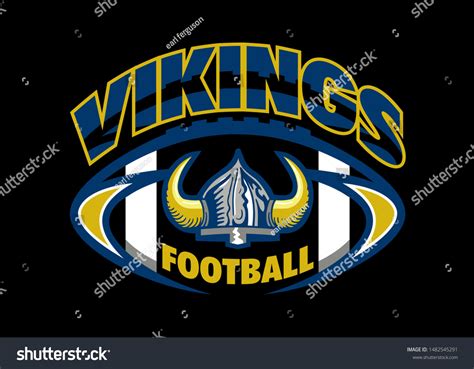 Vikings Football Team Design Ball Helmet Stock Vector (Royalty Free ...