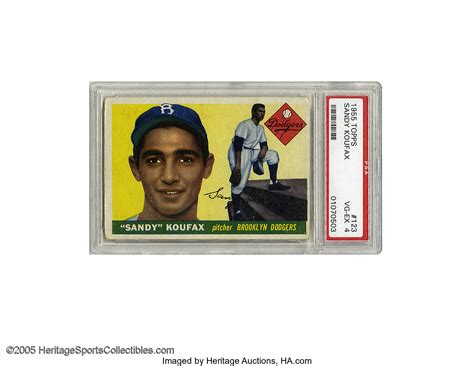 1955 Topps Sandy Koufax #123 PSA VG-EX 4. The coveted rookie card | Lot ...