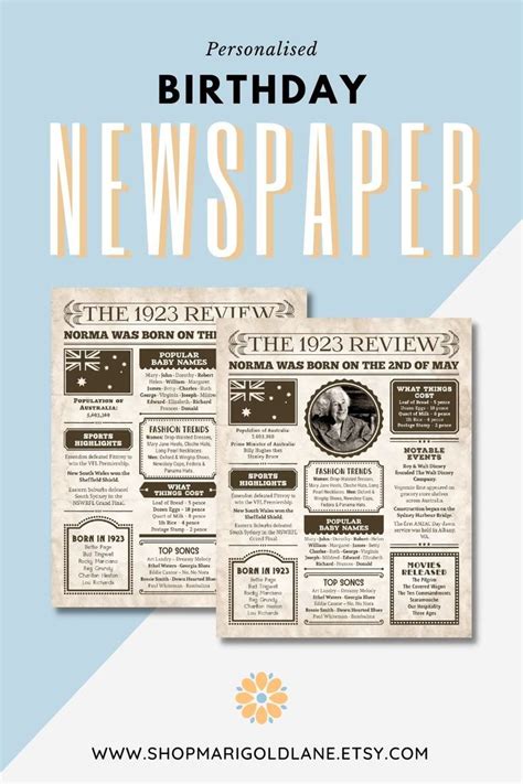 Usa 21st Birthday Poster 2003 Poster 2003 Birthday Newspaper 21 Years