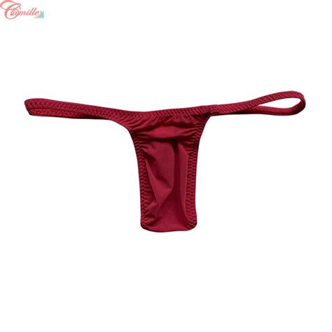 Men Pouch Thong Underwear Elastic G String T Back Low Waist Lingerie Shopee Singapore