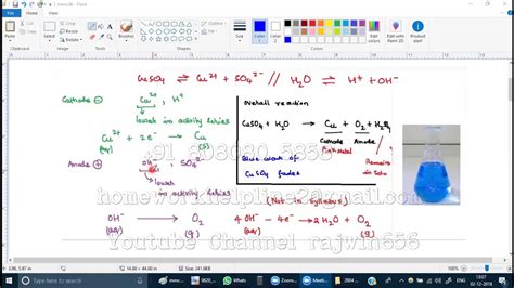 Electrolysis Of Copper Sulphate Using Inert Electrodes Youtube