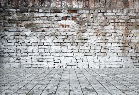 Empty Room With Bricks Wall And Tiled Floor Stock Image Image Of Home