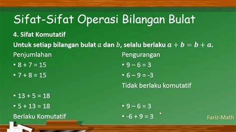 Sifat Sifat Operasi Bilangan Bulat Perumperindo Co Id