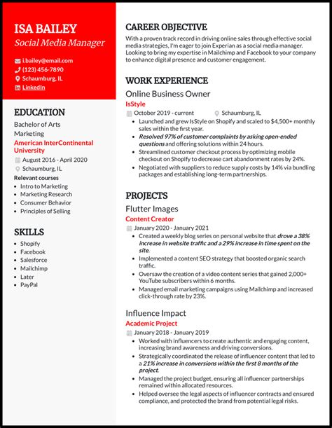 20 Social Media Manager Resume Examples For 2025