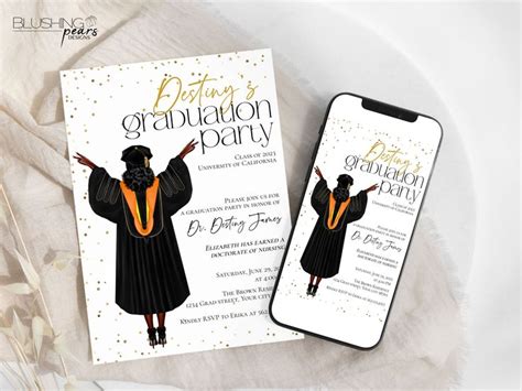 Personalized Phd Doctorate Graduation Invitation Doctorate Graduation