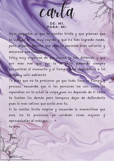 Carta De Mi Para Mi Frases Bonitas Cartas Cartas De Motivacion