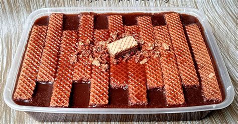 Resep Pudding Wafer Coklat Simple Olahan Kue Sisa Lebaran Oleh Alya