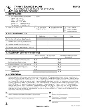 Fillable Online Tsp THRIFT SAVINGS PLAN I Tsp Fax Email Print PdfFiller