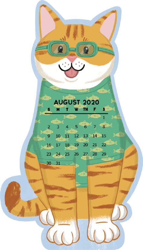 Cat Calendar Printable Calendar Printable