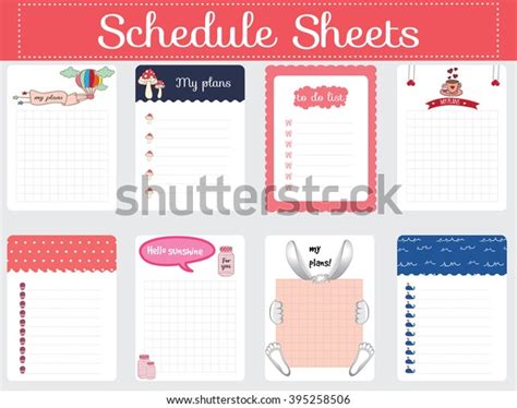 Set Cute Note Papers Labels Templates เวกเตอร์สต็อก ปลอดค่าลิขสิทธิ์