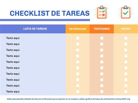 Plantillas De Listas De Verificaci N Editables Online Checklists