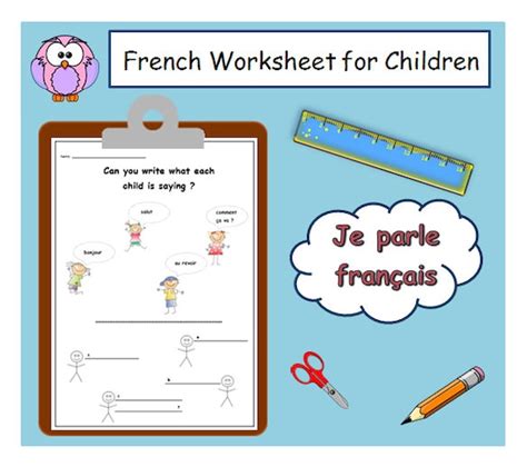 Greeting Words French Worksheet Teacher Printable Etsy