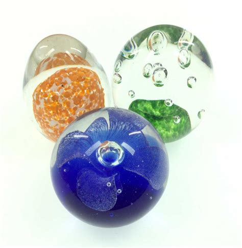 Lot 3 Art Glass Paperweights