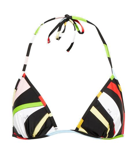 Pucci Printed Bikini Top Emilio Pucci