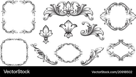 Baroque Of Vintage Elements For Design Royalty Free Vector