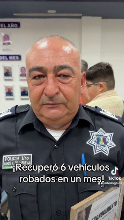 El Oficial Marco Villanueva Fue El Policía Del Mes En Nogales Recuperó 6 Carros Robados En Mayo