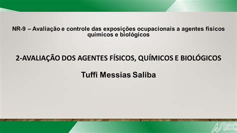 PGR Avaliação dos riscos ambientais Por Tuffi Messias Saliba YouTube