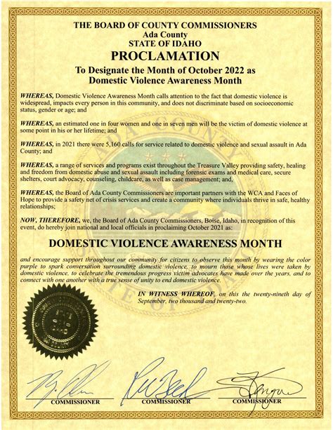 October Is Domestic Violence Awareness Month Ada County