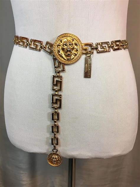 Vintage Gold Lions Head Chain Belt By The Limited Adjustable Etsy