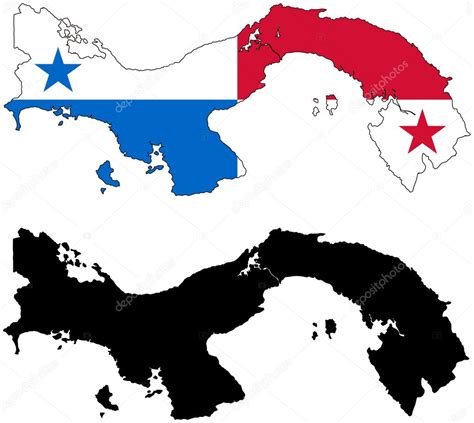 Panama Map And Flag Stock Vector Tshooter