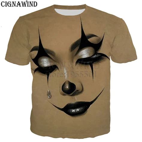 New Arrive Novelty The Clowns Tears Series T Shirt Men Women 3d Print Kawaii Harajuku Style