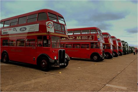 AEC RT LINE UP AT SHOWBUS DUXFORD AIRFIELD SEP 2012 Flickr