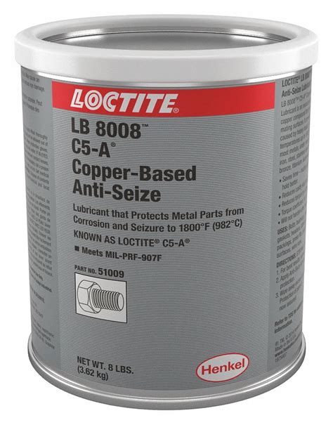 Loctite Copper Anti Seize Compound 20°f 1800°f 8 Lb Can For Ebay