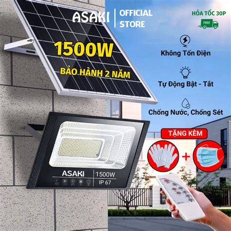 Đèn Năng Lượng Mặt Trời 1500W Giải Pháp Chiếu Sáng Tiết Kiệm Năng