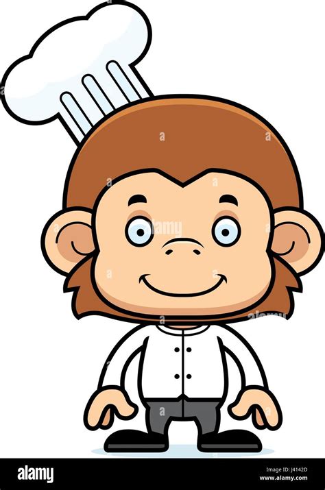 A Cartoon Chef Monkey Smiling Stock Vector Image And Art Alamy