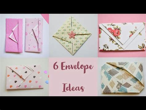 6 Easy Paper Envelopes | Folding Letter into Envelopes | Gift Envelope #envelope - YouTube