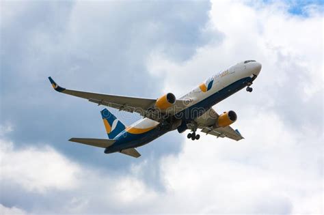 Airplane Boeing Er Ur Azk Of Azur Air Ukraine Is Taking Off