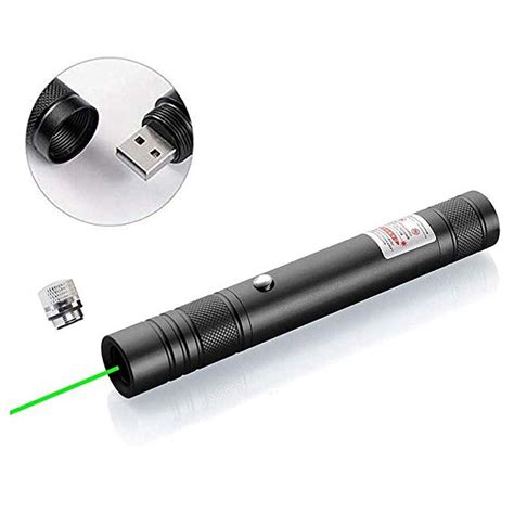 Green Laser Pointer High Power Built In Battery 1000m 5mw Adjustable