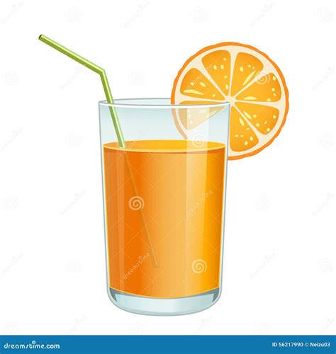 Glass With Orange Juice Stock Illustration Illustration Of Food 56217990