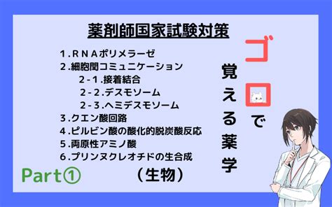 【薬剤師国家試験】生物で使えるおすすめのゴロ教えます！（ゴロで覚える薬学） 薬剤師の気まぐれノート