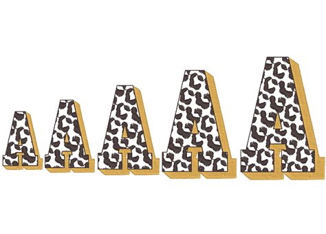 Wild Animal print fonts SET of 5 Patterned Font tiger zebra leopard crocodile cheetah cows spots ...