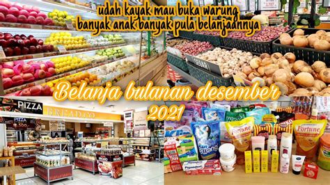 Belanja Bulanan Stok Desember Grocery Shopping Irt Anak Youtube