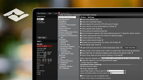 Introduction To Tws Global Configuration Trading Course Traders